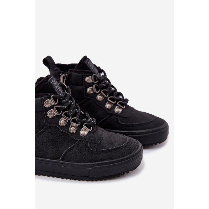 Vaikiški juodi auliniai batai su pašiltinimu žygiams Big Star BIG STAR SHOES