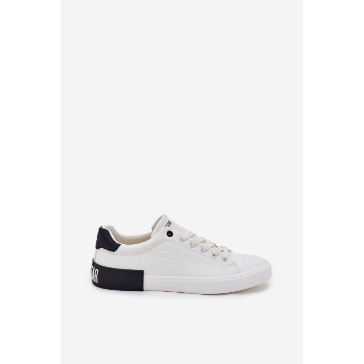 Laisvalaikio batai balti iš ekologiškos odos suvarstomi Big Star BIG STAR SHOES