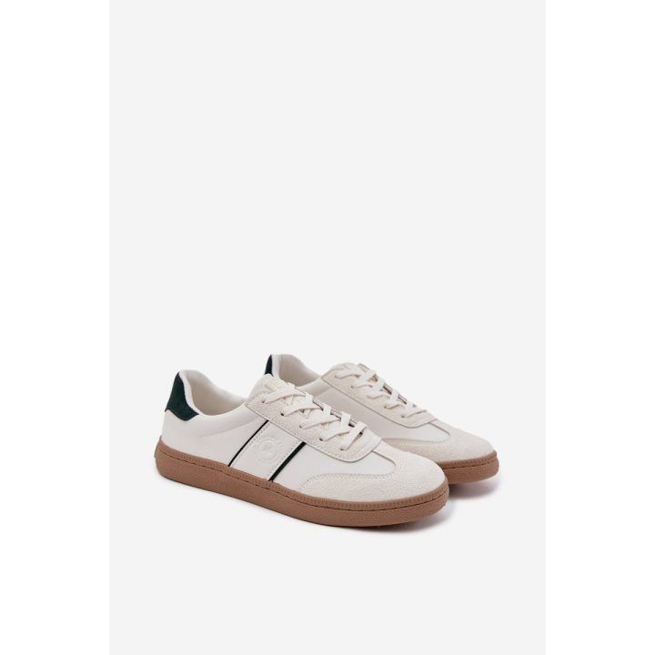 Laisvalaikio batai balti iš odos su guminiais padais Big Star BIG STAR SHOES