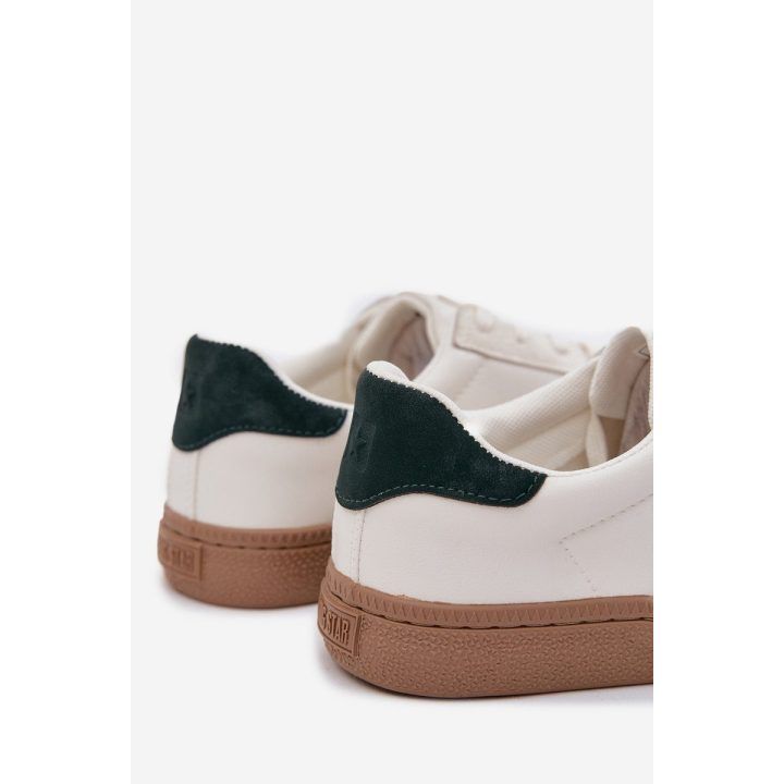 Laisvalaikio batai balti iš odos su guminiais padais Big Star BIG STAR SHOES