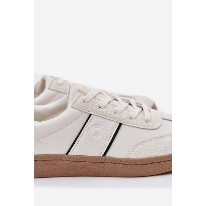 Laisvalaikio batai balti iš odos su guminiais padais Big Star BIG STAR SHOES
