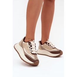 Laisvalaikio batai smėlio spalvos su platforma moterims Big Star BIG STAR SHOES
