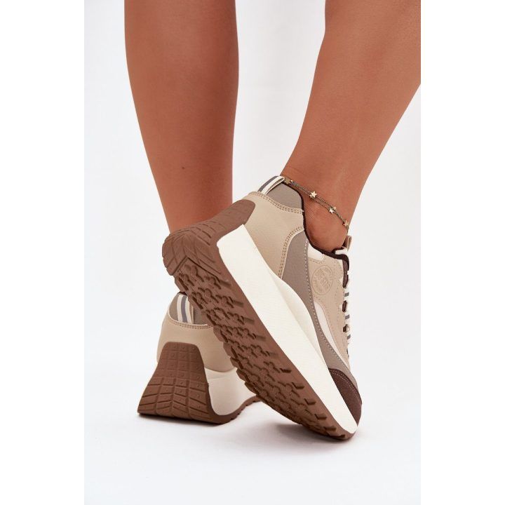 Laisvalaikio batai smėlio spalvos su platforma moterims Big Star BIG STAR SHOES