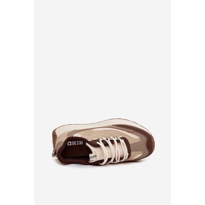 Laisvalaikio batai smėlio spalvos su platforma moterims Big Star BIG STAR SHOES