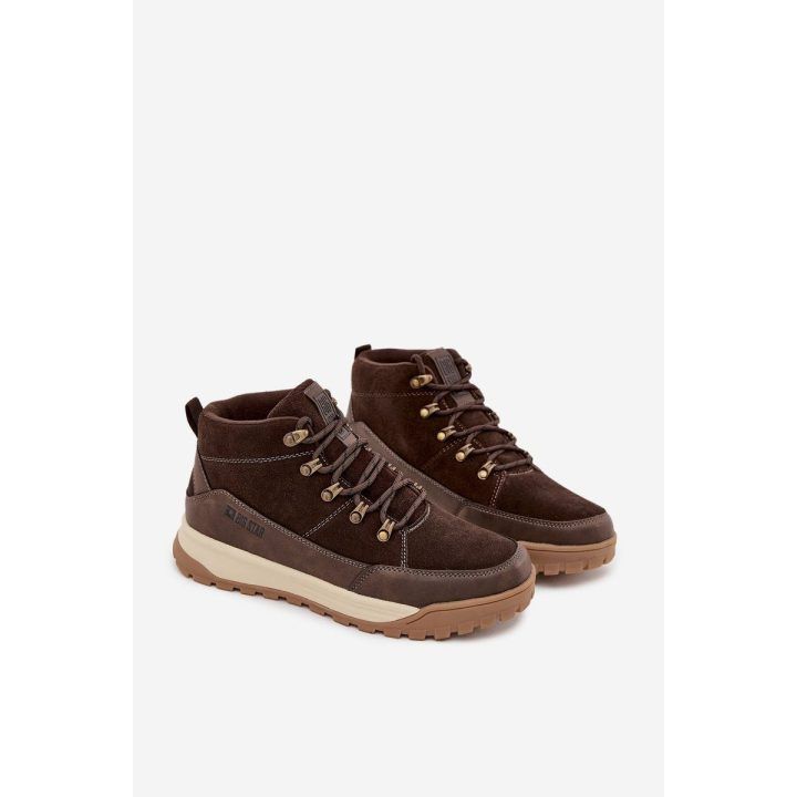 Žygio batai vyrams rudi zomšiniai su tvirtu padu Big Star BIG STAR SHOES