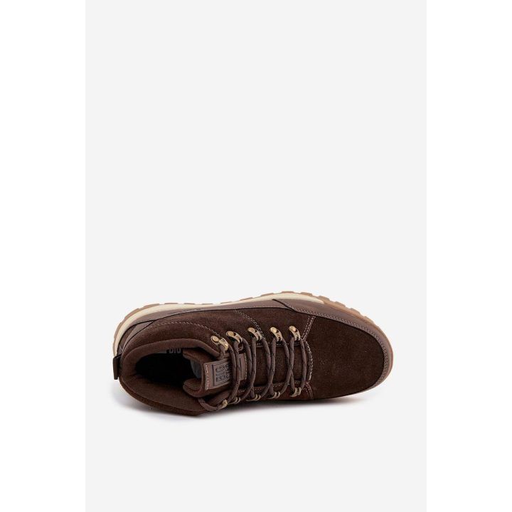 Žygio batai vyrams rudi zomšiniai su tvirtu padu Big Star BIG STAR SHOES