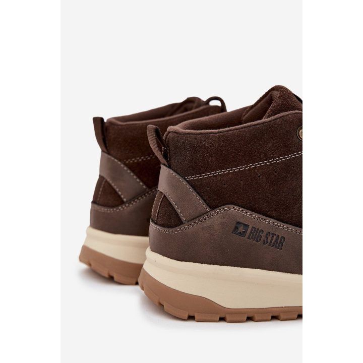 Žygio batai vyrams rudi zomšiniai su tvirtu padu Big Star BIG STAR SHOES
