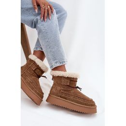 Sniego batai moteriški rudi zomšiniai Big Star BIG STAR SHOES