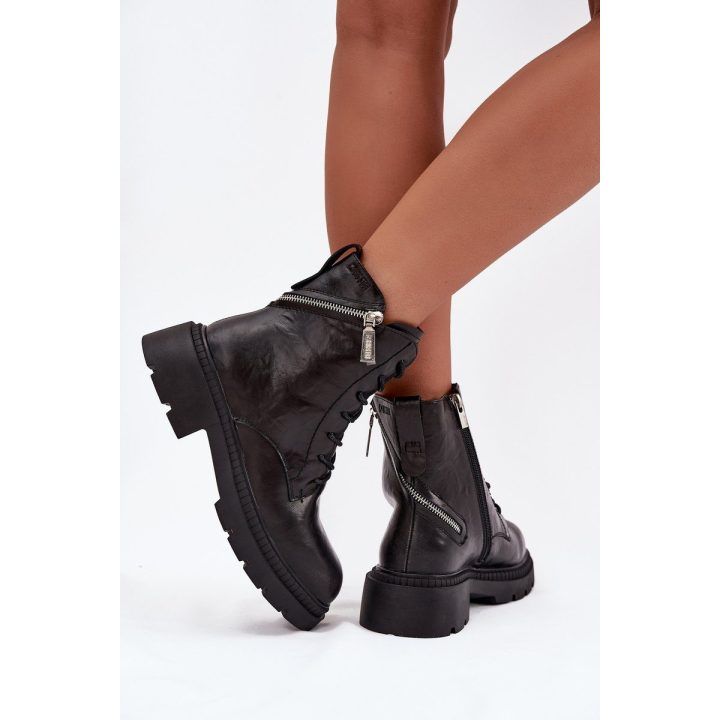 Auliniai batai moteriški juodi oda Big Star BIG STAR SHOES