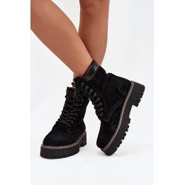 Auliniai batai moteriški juodi versta oda Big Star BIG STAR SHOES