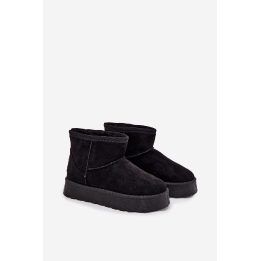 Sniego batai vaikiški juodi pašiltinti kailiu SS374018 BIG STAR SHOES