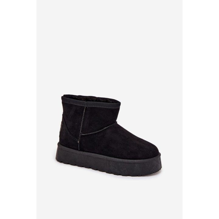 Sniego batai vaikiški juodi pašiltinti kailiu SS374018 BIG STAR SHOES