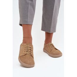 Smėlio spalvos moteriški sportbačiai iš natūralios odos Zazoo ZAZOO