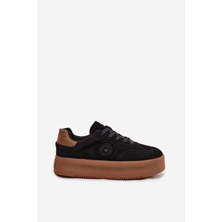 Platforminiai moteriški sportbačiai juodi Big Star BIG STAR SHOES