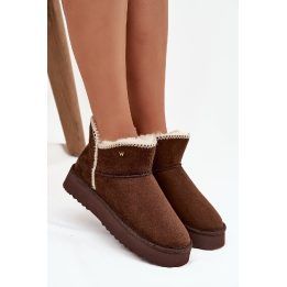 Žieminiai moteriški aulinukai platformoje rudi Wrangler WRANGLER
