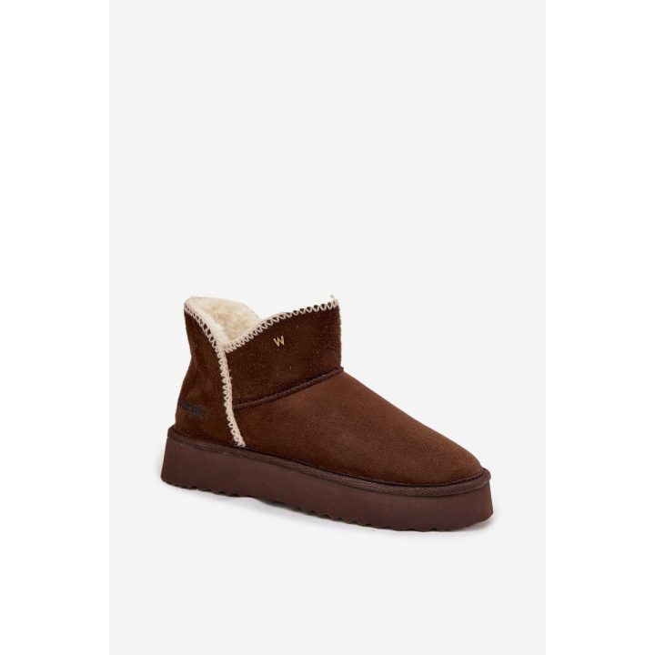 Žieminiai moteriški aulinukai platformoje rudi Wrangler WRANGLER