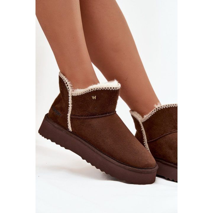 Žieminiai moteriški aulinukai platformoje rudi Wrangler WRANGLER