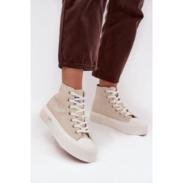 Women's Sneakers On Platform LEE 50253002.35E ISLA WOMEN MID Smėlio spalvos LEE