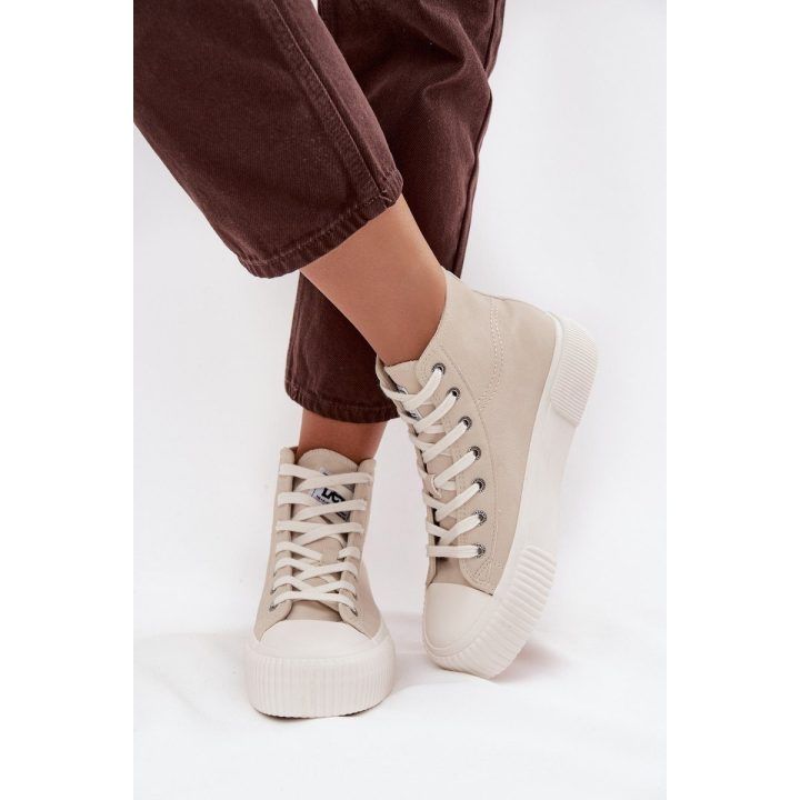Women's Sneakers On Platform LEE 50253002.35E ISLA WOMEN MID Smėlio spalvos LEE