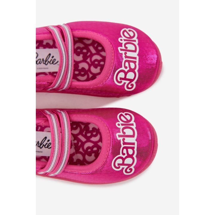 Balerinos bateliai rožiniai su Barbie dizainu Adrisse BOTO
