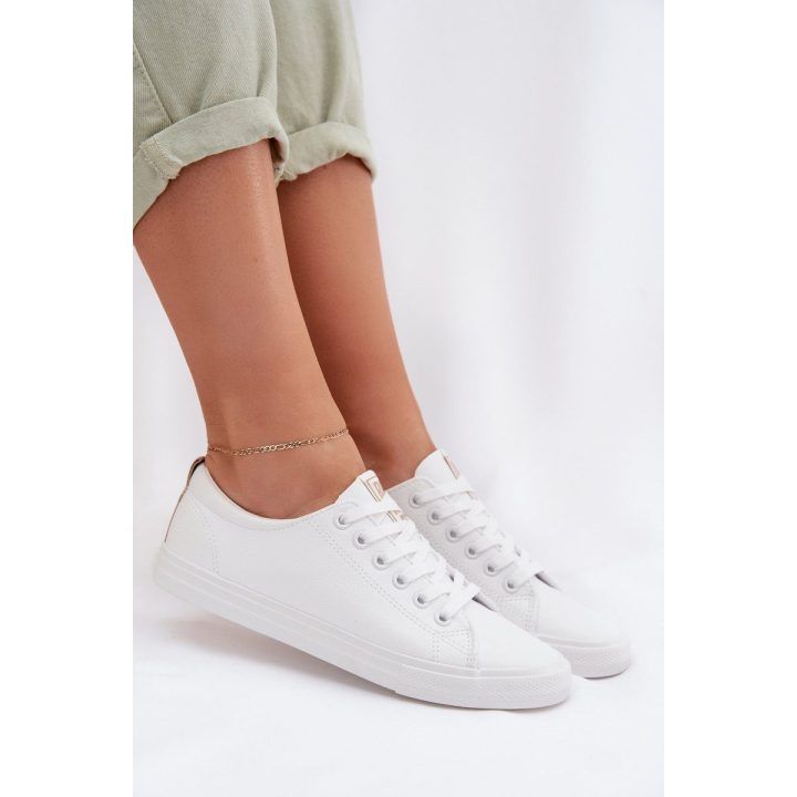 Moteriški sportbačiai iš eko odos, balti Big Star BIG STAR SHOES