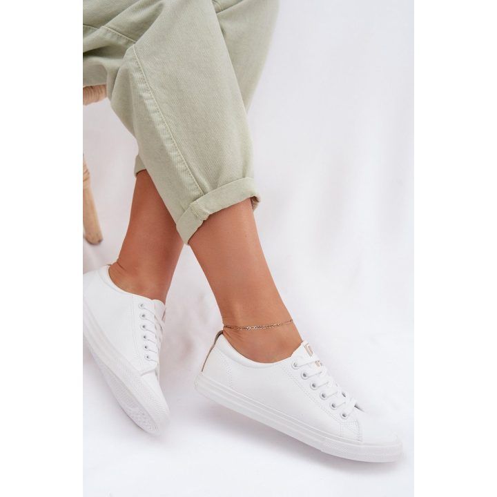 Moteriški sportbačiai iš eko odos, balti Big Star BIG STAR SHOES