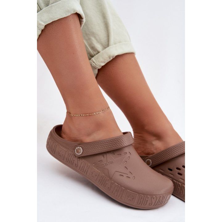 Šlepetės moteriškos, rudos Big Star BIG STAR SHOES