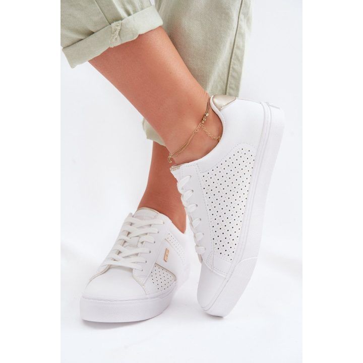Moteriški sportbačiai perforuoti balti Big Star BIG STAR SHOES