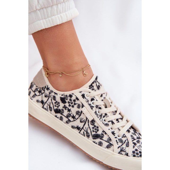 Moteriški sportbačiai smėlio spalvos su siuvinėjimu Big Star BIG STAR SHOES