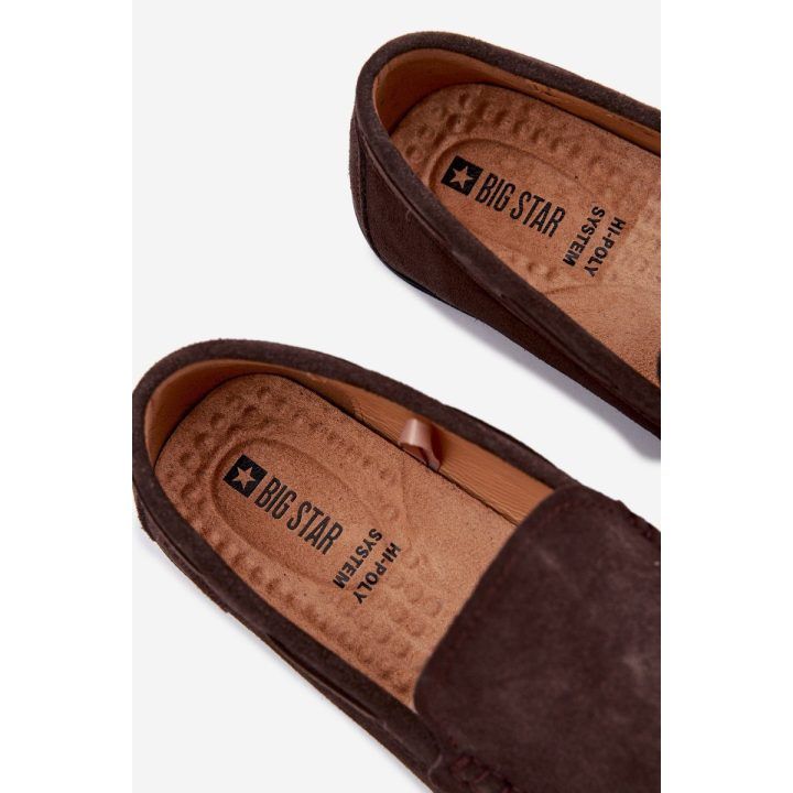 Vyriški mokasinai iš zomšos su HI-POLY SYSTEM Big Star BIG STAR SHOES