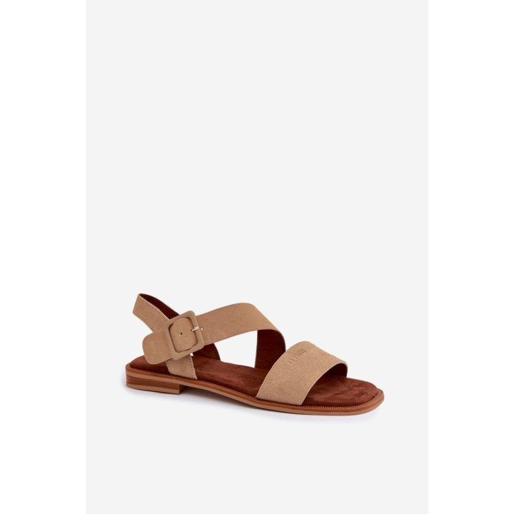 Moteriški sandalai iš zomšos smėlio spalvos Big Star BIG STAR SHOES