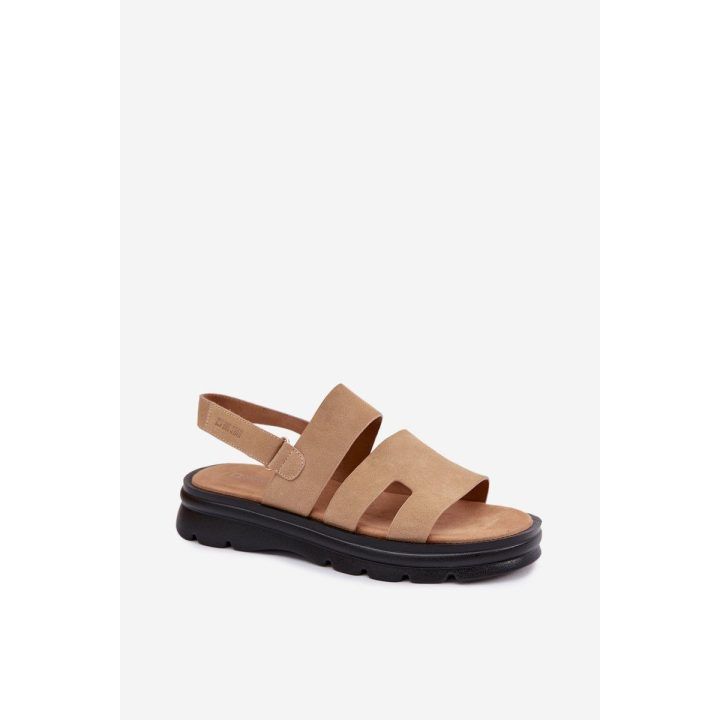 Moteriški sandalai iš zomšos smėlio spalvos Big Star BIG STAR SHOES