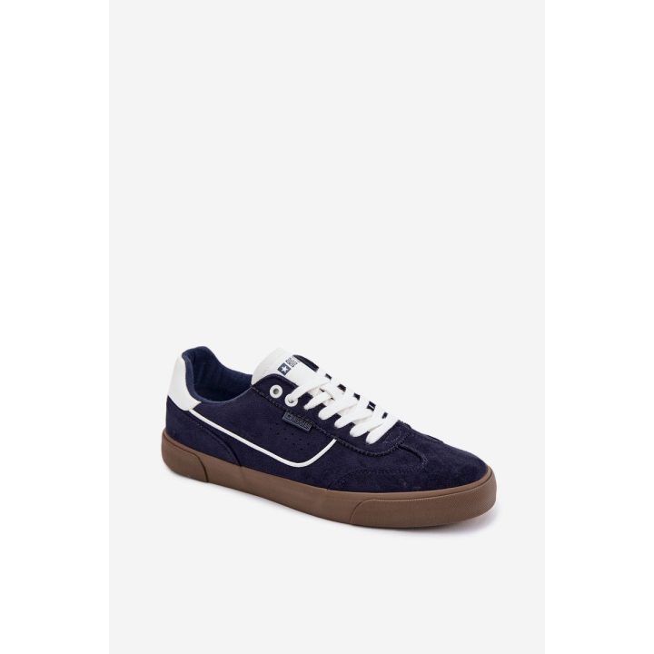 Vyriški sportbačiai iš ekologiškos zomšos tamsiai mėlynos Big Star BIG STAR SHOES