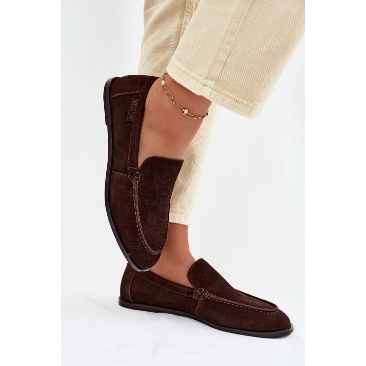 Moteriški mokasinai zomšos su plokščiu padu Big Star BIG STAR SHOES