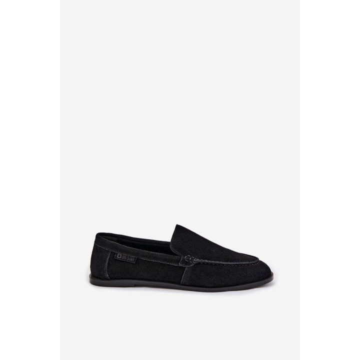 Moteriški mokasinai iš zomšos juodi Big Star BIG STAR SHOES