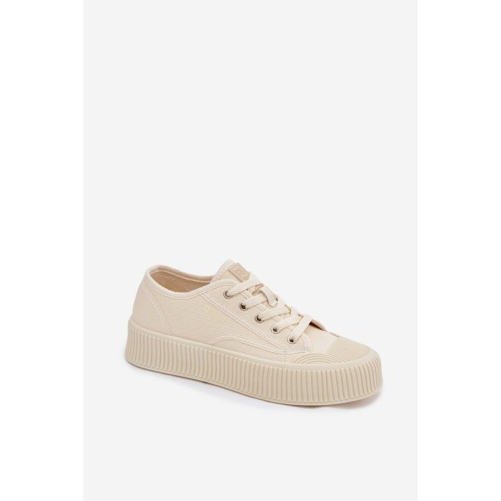 Moteriški platforminiai sportbačiai smėlio spalvos Big Star BIG STAR SHOES