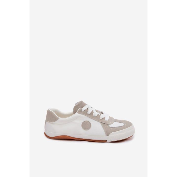 Moteriški sportbačiai iš tekstilės ir zomšos balti Big Star BIG STAR SHOES