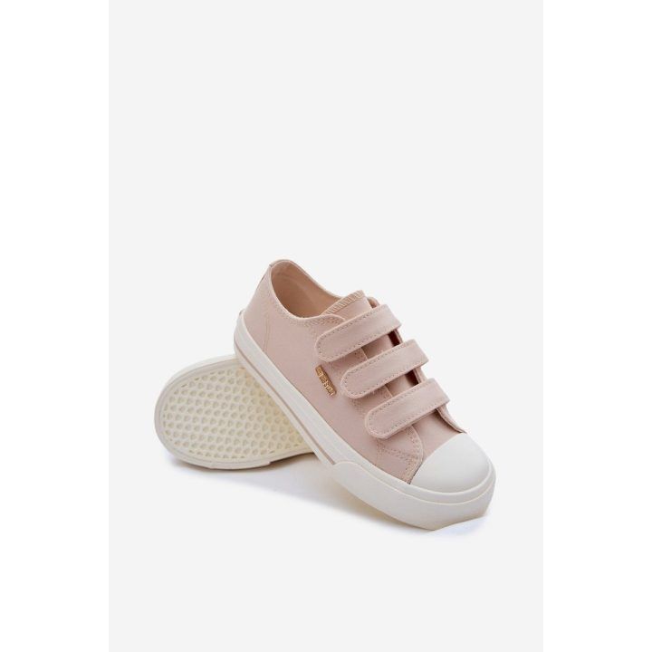 Vaikiški sportbačiai su trimis lipdukais smėlio spalvos Big Star BIG STAR SHOES