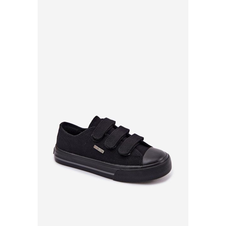 Vaikiški sportbačiai su trimis lipdukiniais užsegimais juodos spalvos Big Star BIG STAR SHOES