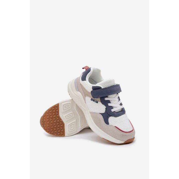 Vaikiški balti sportbačiai su lipniu užsegimu Big Star BIG STAR SHOES