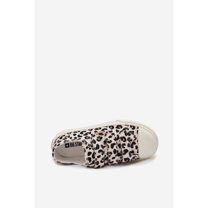 Vaikiški sportbačiai su 3 lipdukais leopardinės spalvos Big Star BIG STAR SHOES