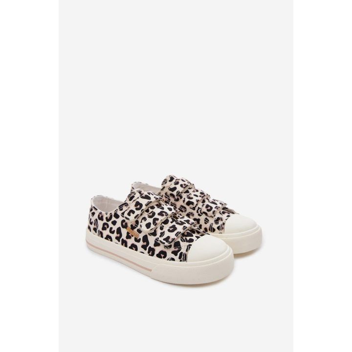 Vaikiški sportbačiai su 3 lipdukais leopardinės spalvos Big Star BIG STAR SHOES
