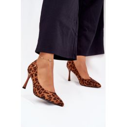 Aukštakulniai leopardiniai zomšiniai bateliai kasdienai Eleganci