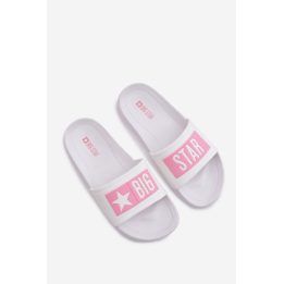 Baltos rožinės vaikiškos šlepetės Big Star BIG STAR SHOES