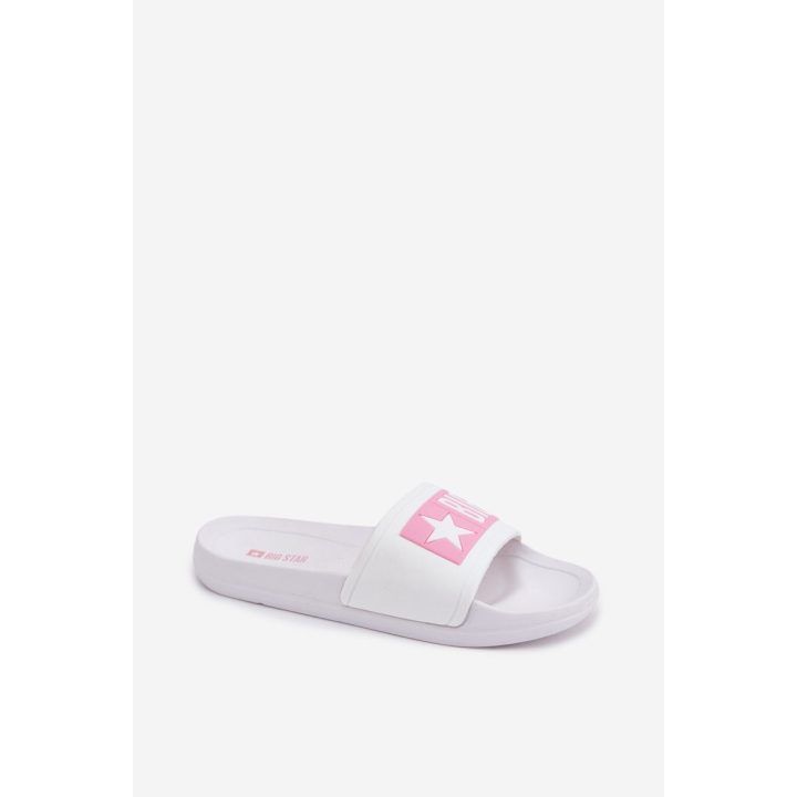 Baltos rožinės vaikiškos šlepetės Big Star BIG STAR SHOES