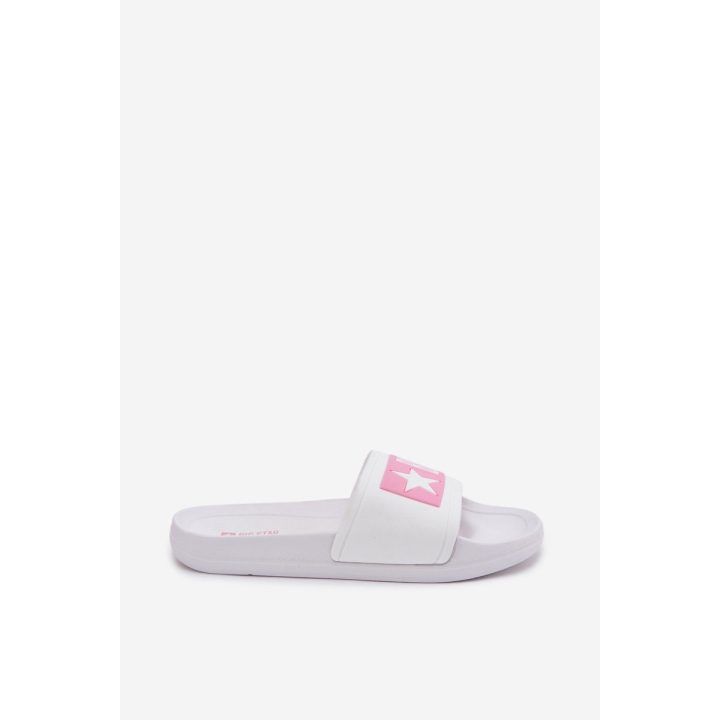 Baltos rožinės vaikiškos šlepetės Big Star BIG STAR SHOES