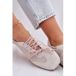 Kreminiai moteriški zomšiniai sportbačiai Big Star BIG STAR SHOES