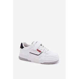 Vaikiški sportbačiai su lipniu užsegimu Levi's, balti LEVIS
