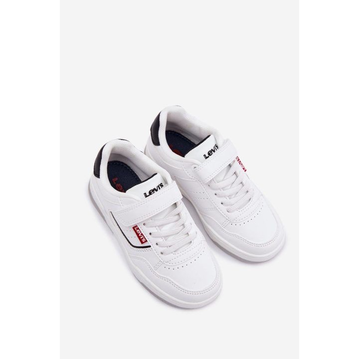 Vaikiški sportbačiai su lipniu užsegimu Levi's, balti LEVIS