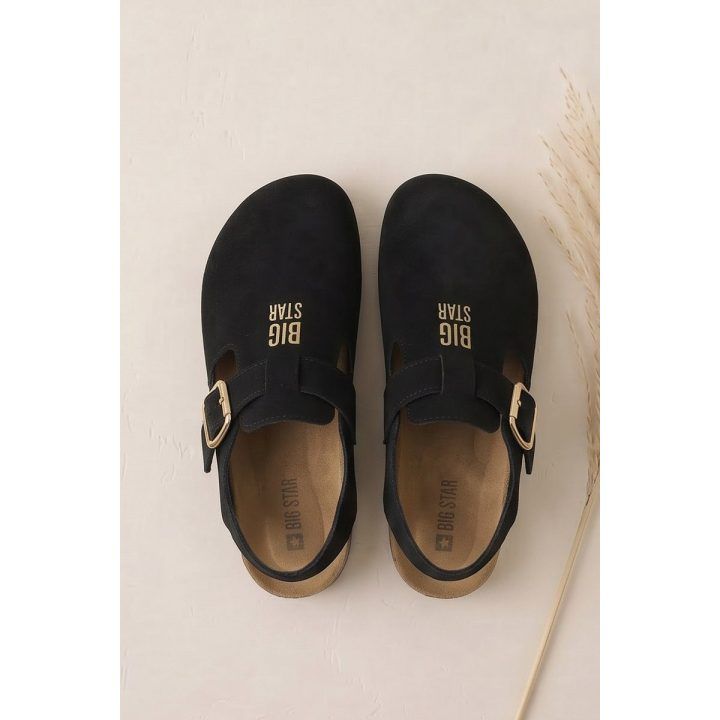 Juodos moteriškos basutės iš natūralios zomšos Big Star BIG STAR SHOES